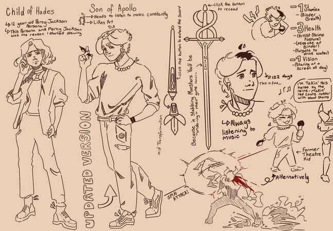 Character Development Sheet Line Art ($30 USD Total)